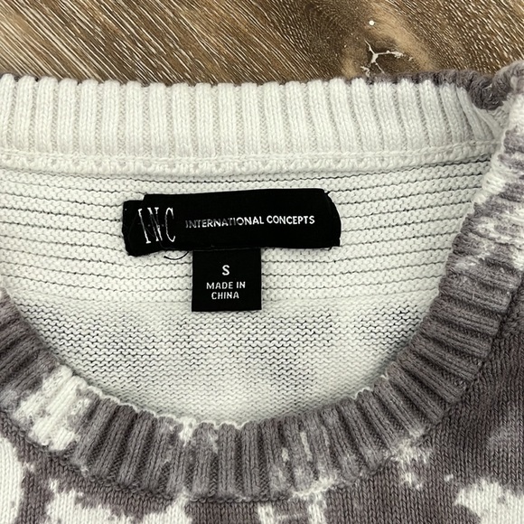 INC International Concepts Gray Tie-Dye Sweater - Picture 10 of 16